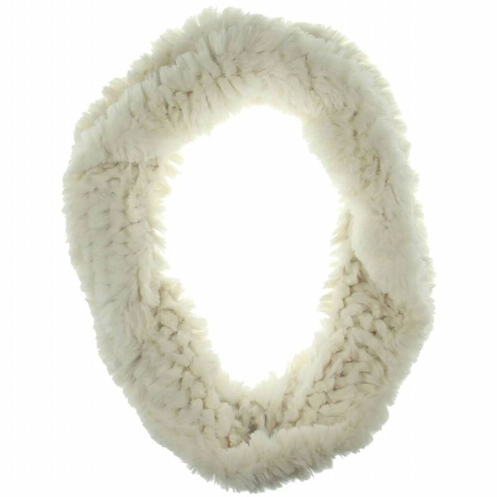 NEW STEVE MADDEN women's faux fur infinity scarf in ivory